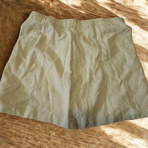 Neutral Linen-Blend High Waist Skirt | Effortless Summer Chic